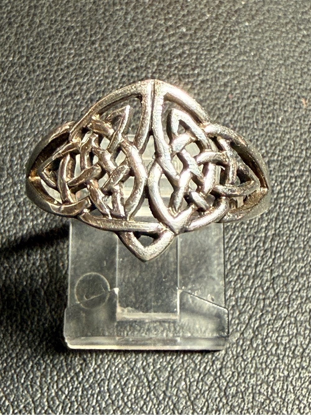Sterling Silver 925 PETER STONE Celtic Intricate Knotwork Ring Size 10.5